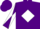 Silk - Purple, white diamond belt, purple and white diagonally quartered sleeves, purple cap