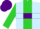 Silk - Light blue, lime panel, purple hoop, purple stripe on lime sleeves, purple cap