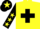 Silk - Yellow, black cross belts, black sleeves, yellow stars, black cap, yellow star