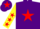Silk - Purple, red star, yellow sleeves, red stars, purple cap, red star