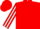 Silk - Red, white j b in horseshoe, white horseshoe stripe on sleeves