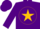 Silk - Purple, gold 'gc' on purple star, purple star on gold ball, purple cap