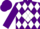 Silk - Purple, black 'git r done', white 'w' in white diamond frame, purple, black and white diamonds, purple cap