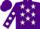 Silk - Purple, white stars, purple sleeves, white spots