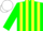 Silk - Green, yellow stripes, green sleeves, white cap