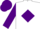 Silk - White, purple 'jd' in purple diamond frame, purple sleeves, purple cap