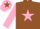 Silk - Brown, pink star, pink sleeves, brown armlet, pink cap, brown star