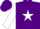 Silk - Purple, white star, white hoop on sleeves, purple cap