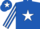 Silk - Royal blue, white star, striped sleeves, white star on cap