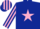 Silk - Dark blue, pink star, striped sleeves and cap