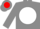 Silk - Grey, red 'm' on white ball, white band on sleeves