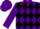 Silk - Purple, black horse and diamonds, purple cap