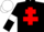 Silk - Black, red cross of lorraine, black sleeves, white armlets, white cap