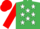 Silk - Emerald Green, White stars, Red sleeves and cap