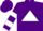 Silk - Purple, white triangle, white hoops on sleeves, purple cap