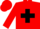 Silk - Red, black maltese cross, black bar on sleeves