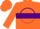 Silk - Orange, Purple Hoop, Purple Circle