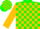 Silk - Forest green, green and gold blocks on slvs