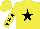 Silk - Yellow body, black star, yellow arms, black stars, yellow cap