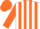 Silk - White, orange braces, orange stripes on sleeves, orange cap