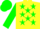 Silk - Yellow body, green stars, green arms, green cap