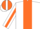 Silk - White, orange stripe