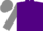 Silk - Purple, grey frog on purple ball, purple bars on grey sleeves, grey cap