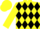Silk - Yellow with white diamonds in center 'rr' logo, black diamonds on yellow sleeves, yellow cap