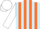 Silk - Light blue and orange stripes, white sleeves and cap