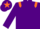 Silk - Purple body, orange shoulders, purple arms, purple cap, orange star
