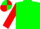 Silk - Green body, red arms, red cap, green quartered