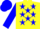 Silk - Yellow, blue stars, yellow bars on blue sleeves, yellow & blue cap