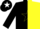 Silk - Black and yellow halves ,white 'cox' on black and yellow star