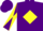 Silk - Purple, yellow diamond, purple and yellow diagonally quartered sleeves, purple cap