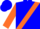 Silk - Blue, orange sash, blue 'c&g, orange sleeves