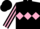 Silk - Black, pink diamond hoop, pink stripe on sleeves