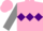 Silk - Pink body, purple triple diamond, grey arms, pink cap