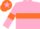 Silk - Pink body, orange hoop, pink arms, orange armlets, orange cap, pink star