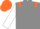 Silk - Grey body, orange shoulders, white arms, orange cap