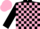 Silk - Black and pink check, black sleeves, pink cap