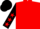 Silk - Red, white rooftop 'p', black sleeves with red stars