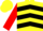 Silk - yellow, black chevrons, red sleeves, yellow cap
