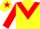 Silk - Yellow body, red chevron, red arms, yellow chevron, yellow cap, red star