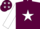 Silk - Maroon body, white star, white arms, maroon cap, white stars