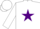 Silk - White body, purple star, white arms, white cap