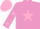 Silk - Mauve, pink star, pink spots on sleeves, pink hoop on cap