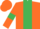 Silk - Orange, Emerald Green stripe and armlets