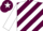 Silk - Maroon and White diagonal stripes, white sleeves, maroon cap, white star, white peak