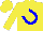 Silk - Yellow, blue horseshoe
