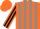 Silk - Orange, grey stripes, orange sleeves, black stripes, orange cap